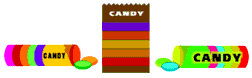 Multi-colored candies