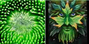 Green Vegetation & Pagan fertility god