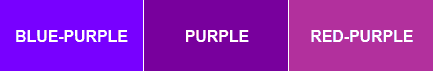 Blue-purple, Purple, Red-purple