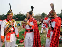 red bagpipers