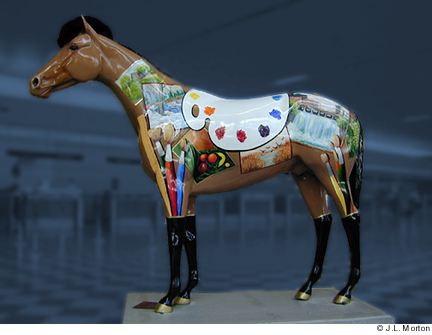 Garden City NY, painted horse, A few years ago, this painte…